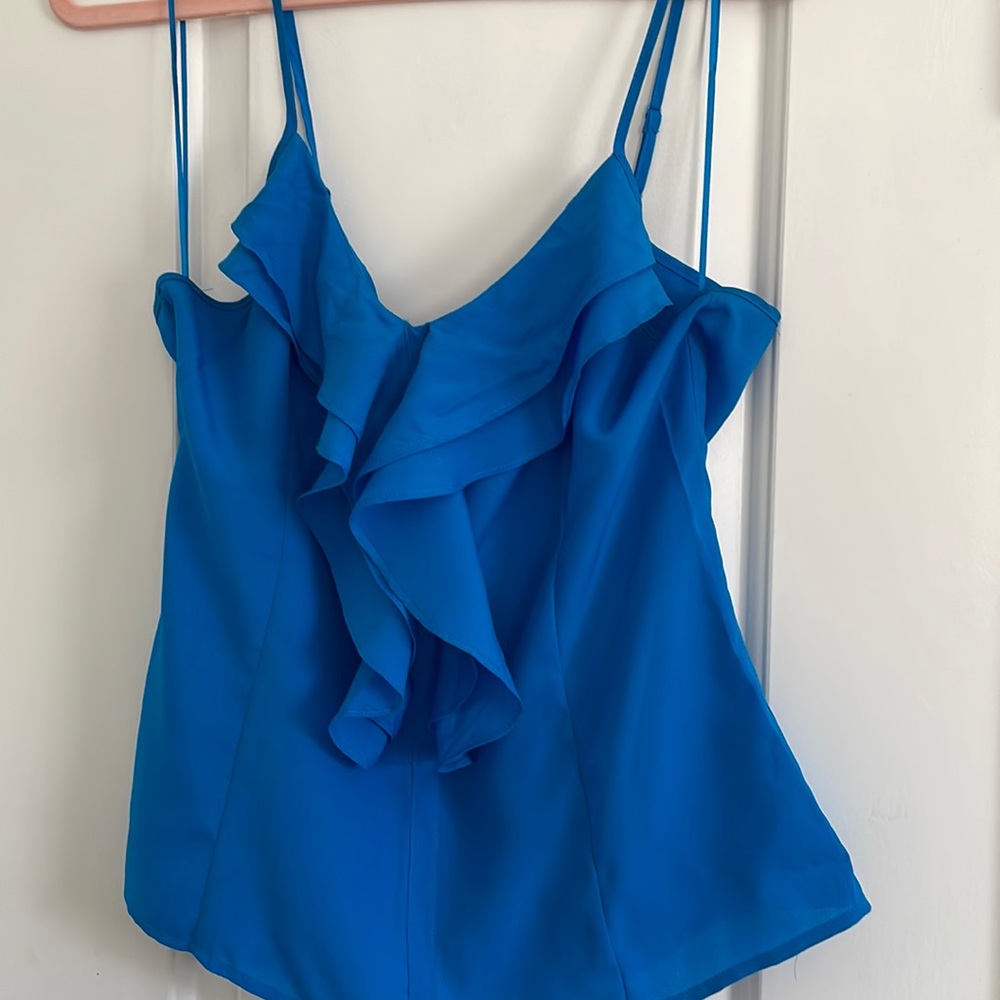 Polyester ruffle tank